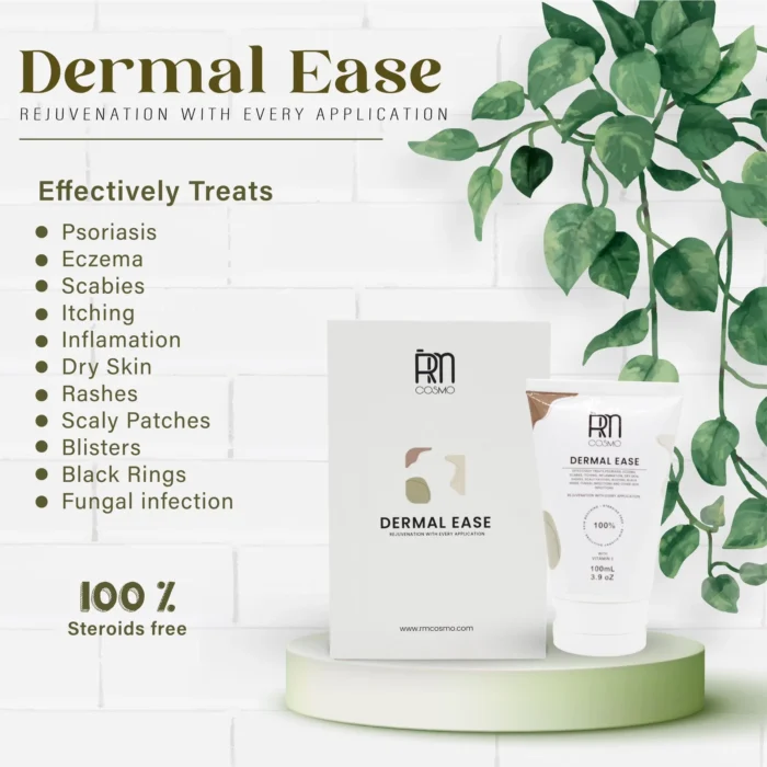 Dermal Ease Comprehensive Skin Treatment for Healing Psoriasis, Eczema, Rashes & Skin Irritations